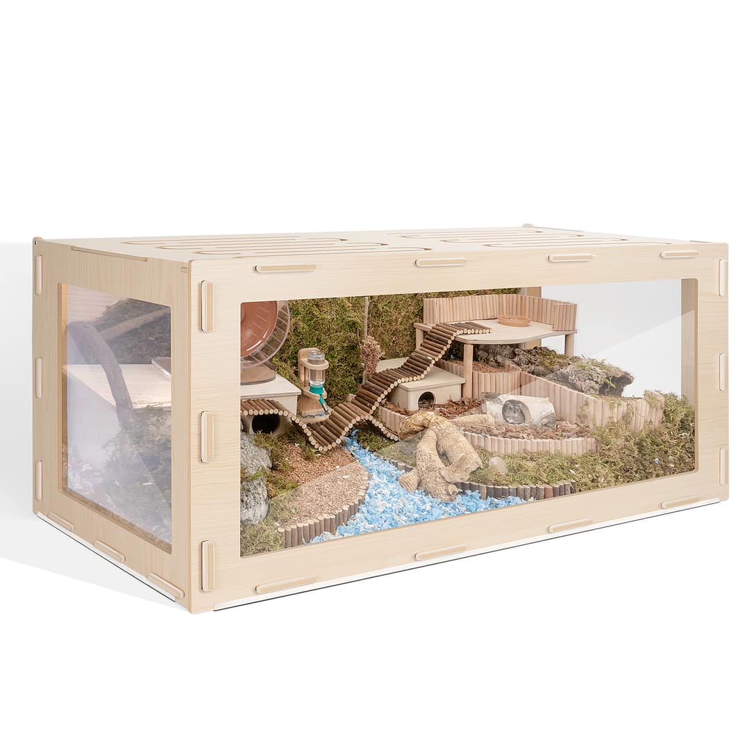 Niteangel Bigger World - MDF Aspen Hamster Terrarium for Gerbils Mice ...