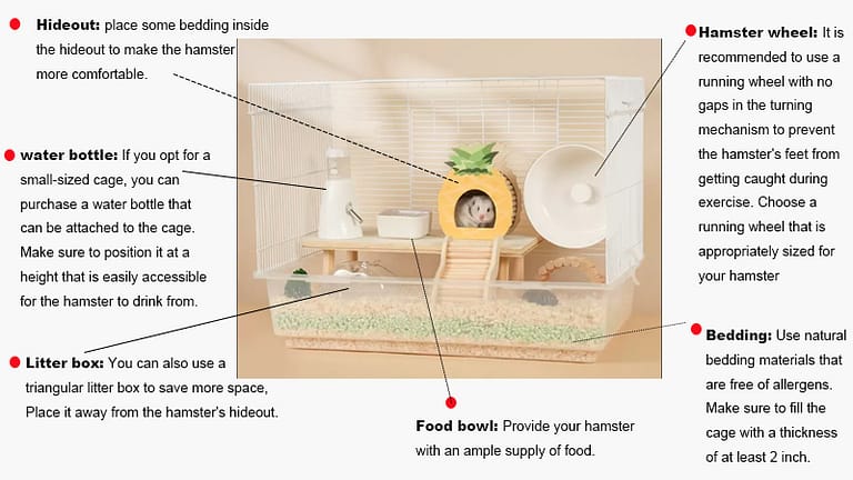 Illustration of Tips For Creating A Spacious And Secure Hamster Cage